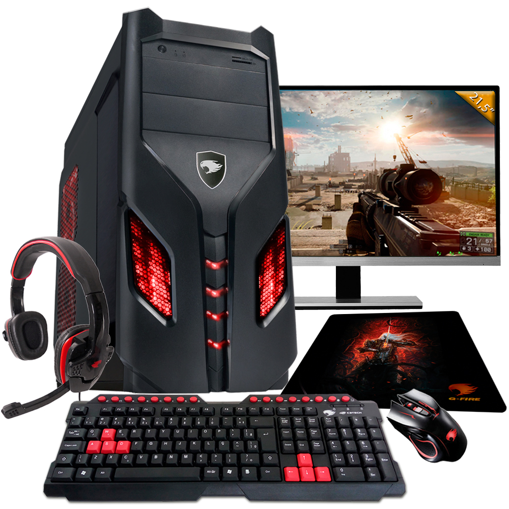 Pc Gamer G-Fire Htg-269 A6 7400K 8Gb (Radeon R5 2Gb Integrada) 1Tb Monitor 21,5