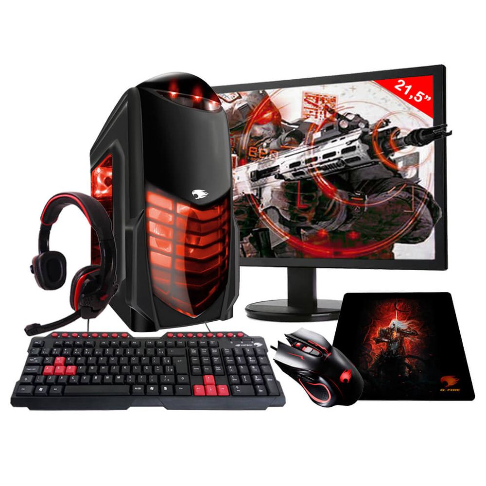 Pc Gamer G-Fire Htg-272 A6 7400K 8Gb (Radeon R5 2Gb Integrada) 1Tb Monitor 21,5