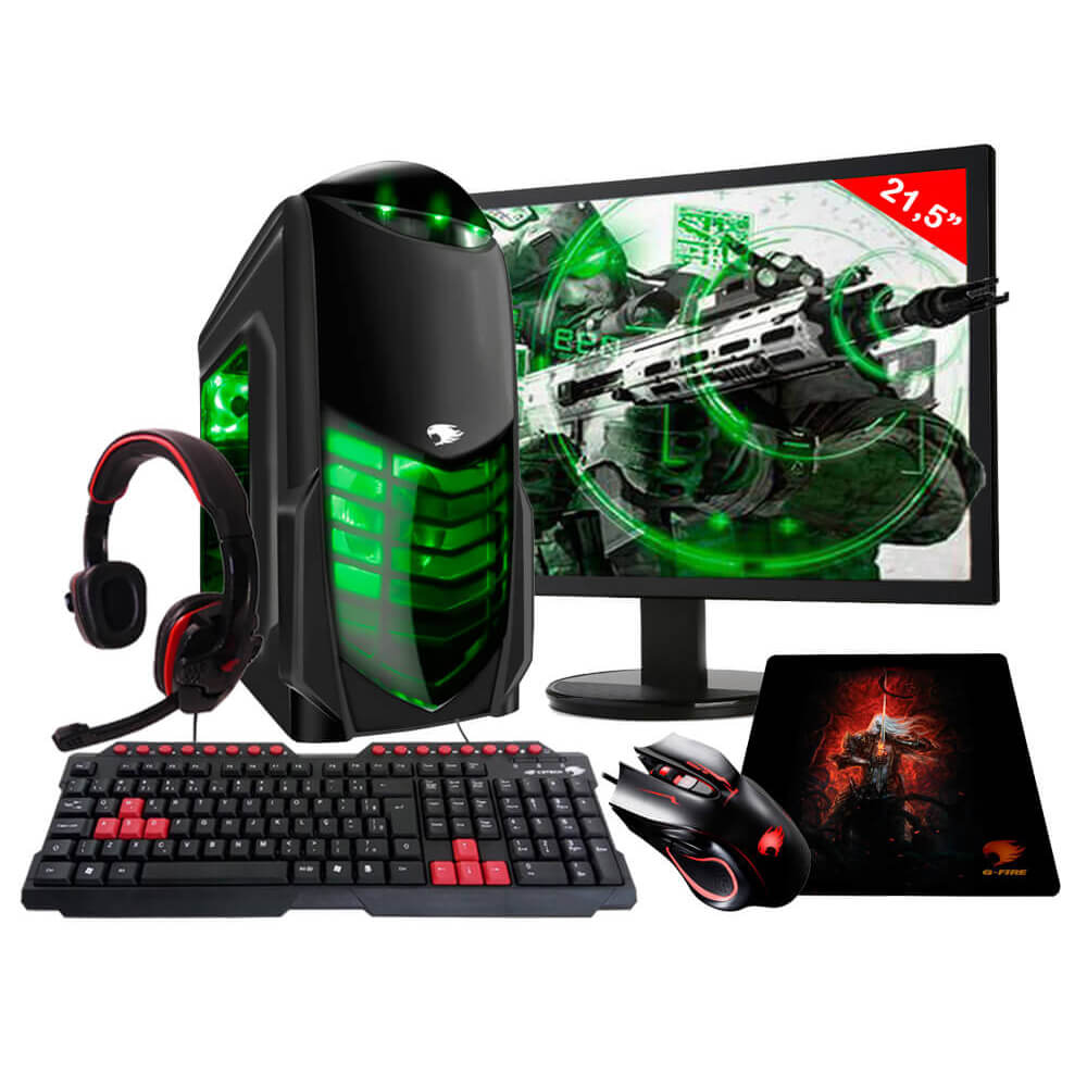 Pc Gamer G-Fire Htg-277 A8 9600 8Gb (Radeon R7 2Gb Integrada) 1Tb Monitor 21,5