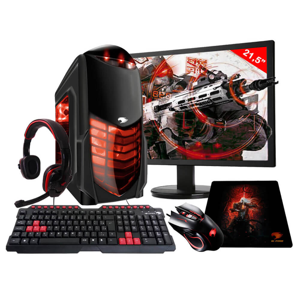 Pc Gamer G-Fire Htg-281 A10 9700 8Gb (Radeon R7 2Gb Integrada) 1Tb Monitor 21,5