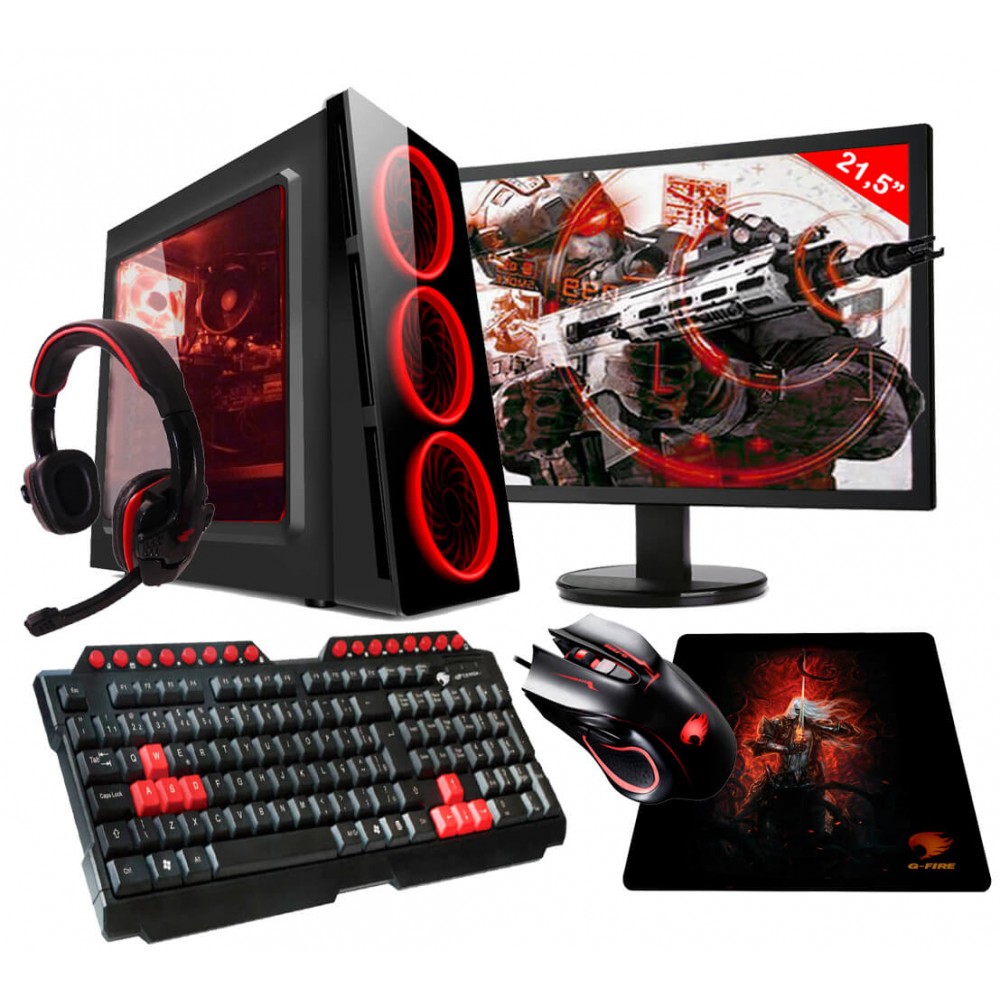 Pc Gamer G-Fire Htg-285 A10 9700 8Gb (Radeon R7 2Gb Integrada) 1Tb Monitor 21,5