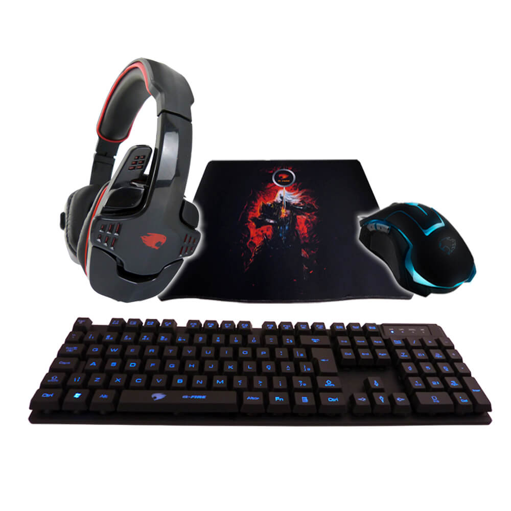 Kit Gamer G-Fire Teclado, Mouse, Headset , Mouse Pad  - Kt1378P50114