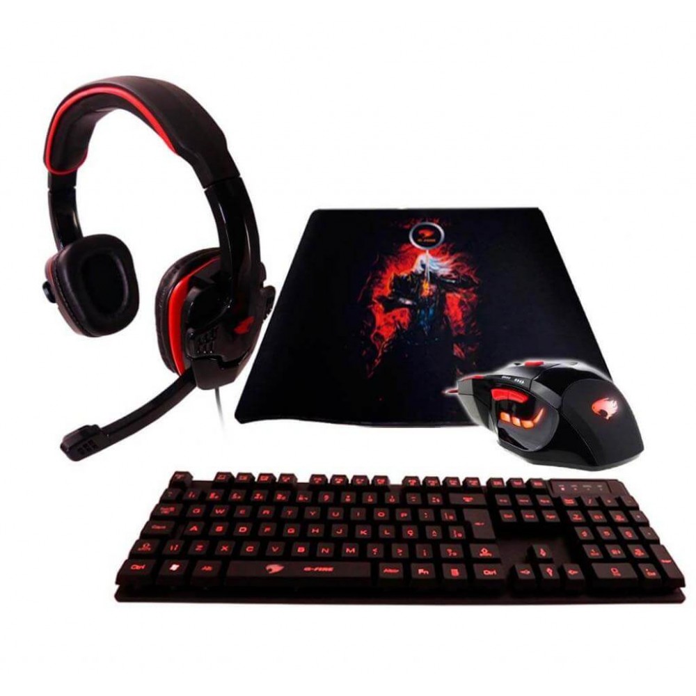 Kit Gamer G-Fire Teclado, Mouse, Headset , Mouse Pad - Kt1578P50114