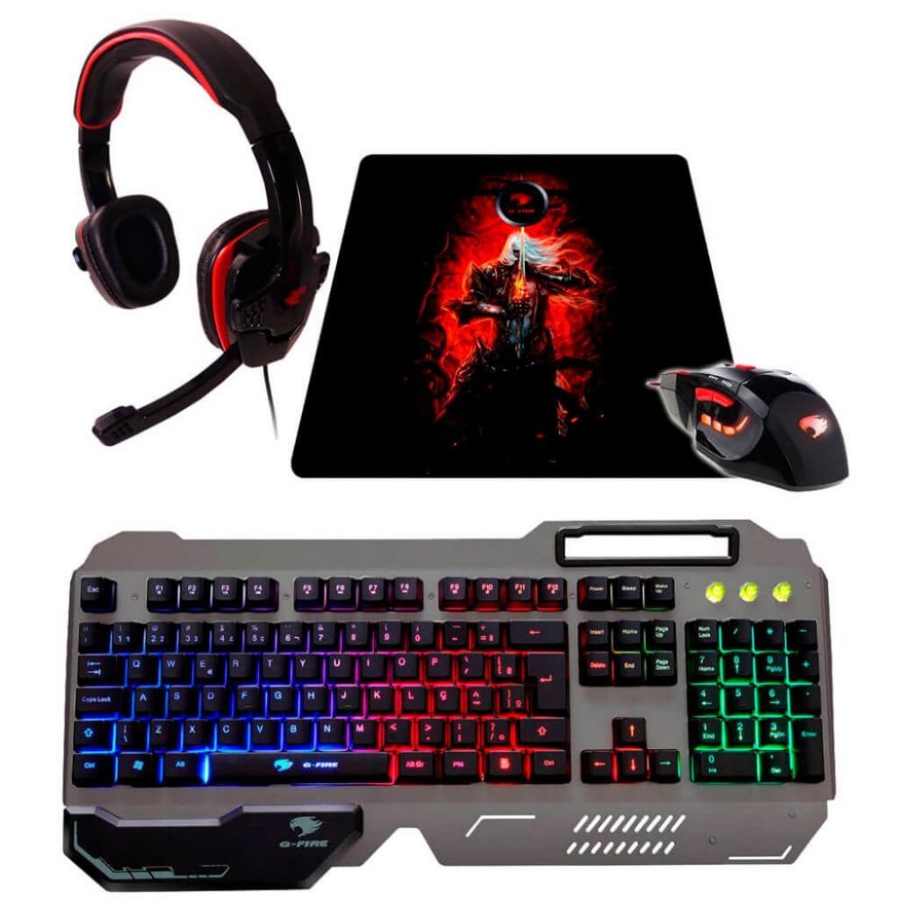 Kit Gamer G-Fire Teclado, Mouse, Headset , Mouse Pad - Kt15K6050114