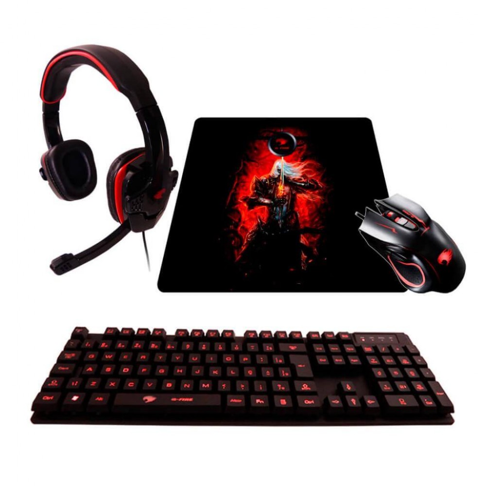 Kit Gamer G-Fire Teclado, Mouse, Headset , Mouse Pad -Ktt278P50114